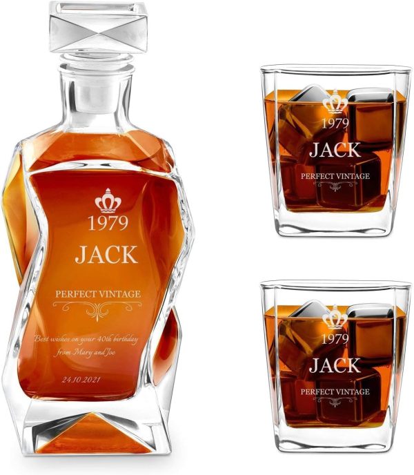 Best Personalized Whiskey Decanter Set With Glasses For Men