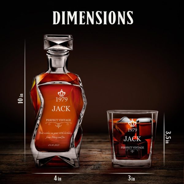 Best Personalized Whiskey Decanter Set With Glasses For Men - Image 2