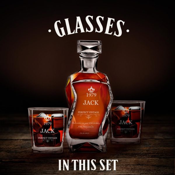 Best Personalized Whiskey Decanter Set With Glasses For Men - Image 3