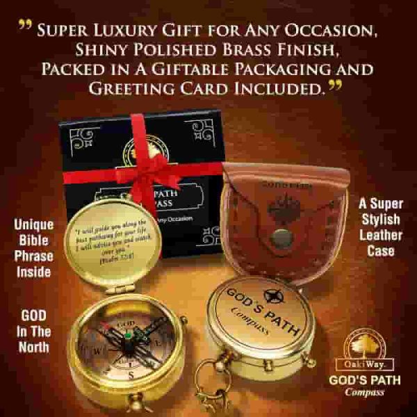 God's Path Compass – Inspirational Gift For Him - Image 2