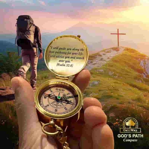 God's Path Compass – Inspirational Gift For Him - Image 3