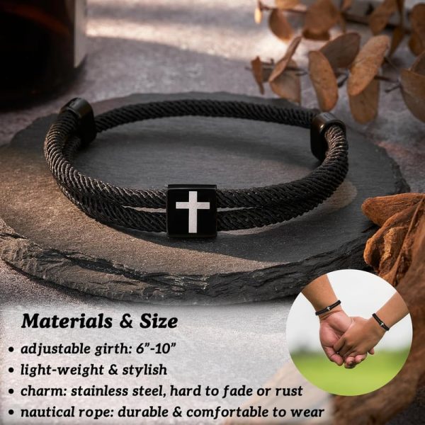 Best Adjustable Faith Cross Bracelet For Teen Boys – Perfect Communion Gift - Image 4