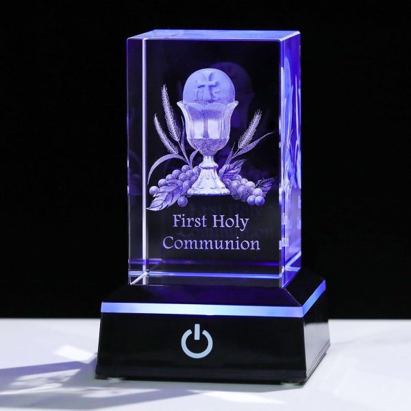 Best 3d Crystal First Communion Gifts With Led Base