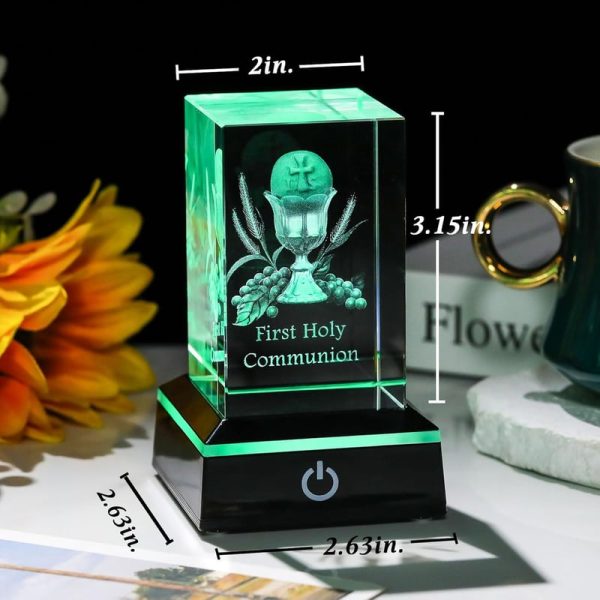 Best 3d Crystal First Communion Gifts With Led Base - Image 2