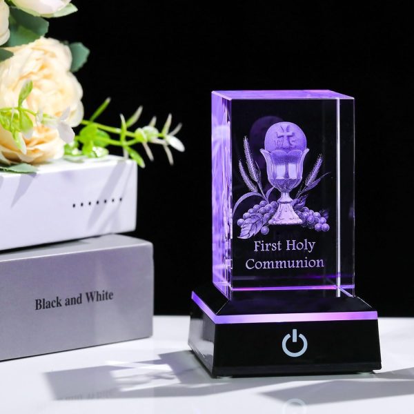 Best 3d Crystal First Communion Gifts With Led Base - Image 3