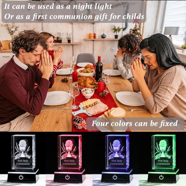 Best 3d Crystal First Communion Gifts With Led Base - Image 6