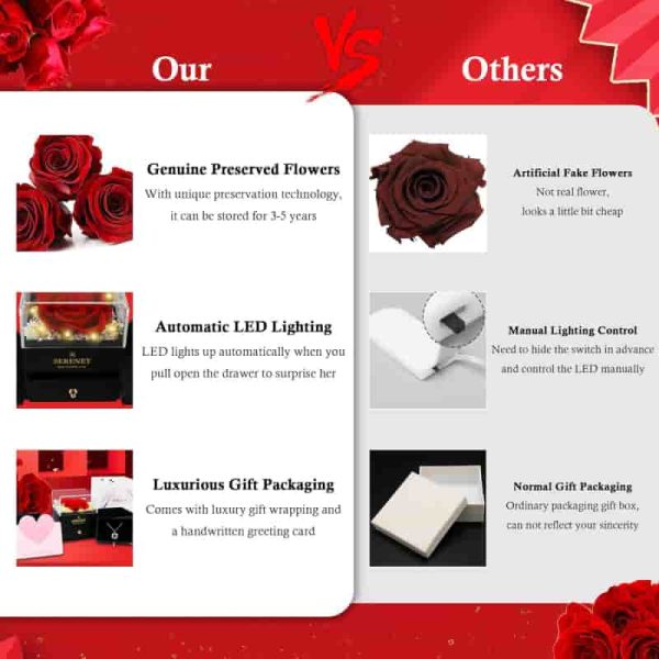 Best Preserved Rose & I Love You Necklace Gift Set - Image 4