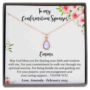 Elegant Birthstone Necklace For Women - Perfect Sponsor Gift