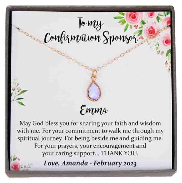 Elegant Birthstone Necklace For Women - Perfect Sponsor Gift