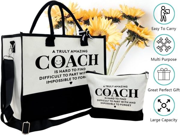 Best Canvas Coach Tote & Makeup Bag Gift Set - Image 5