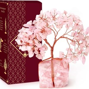 Rose Quartz Crystal Tree - Chakra Healing Gift For Home & Office