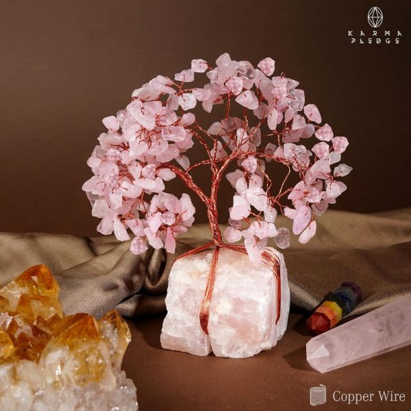 Rose Quartz Crystal Tree - Chakra Healing Gift For Home & Office - Image 3