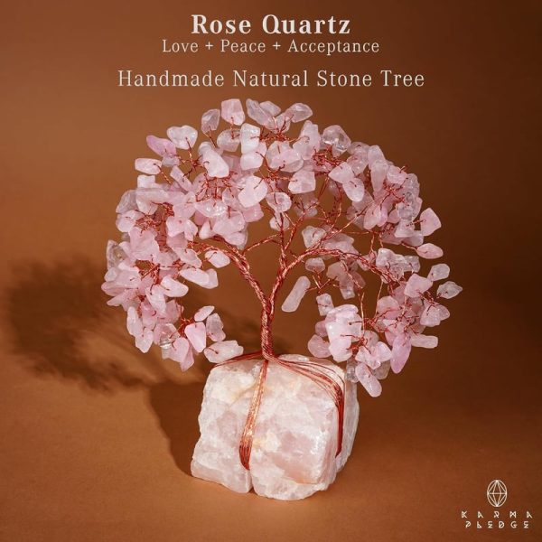 Rose Quartz Crystal Tree - Chakra Healing Gift For Home & Office - Image 4