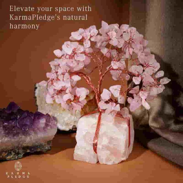 Rose Quartz Crystal Tree - Chakra Healing Gift For Home & Office - Image 5