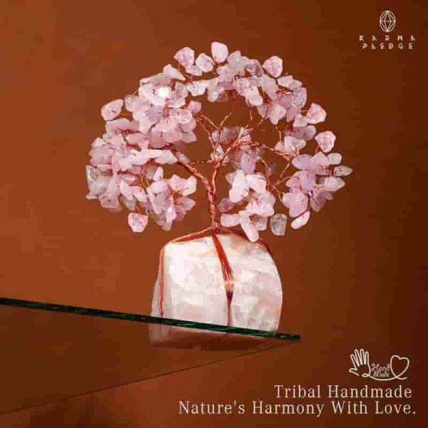 Rose Quartz Crystal Tree - Chakra Healing Gift For Home & Office - Image 6