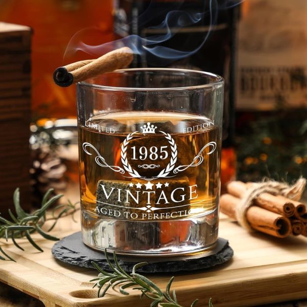 Best 40th Birthday Whiskey Glass For Men - Vintage Gift Idea - Image 2