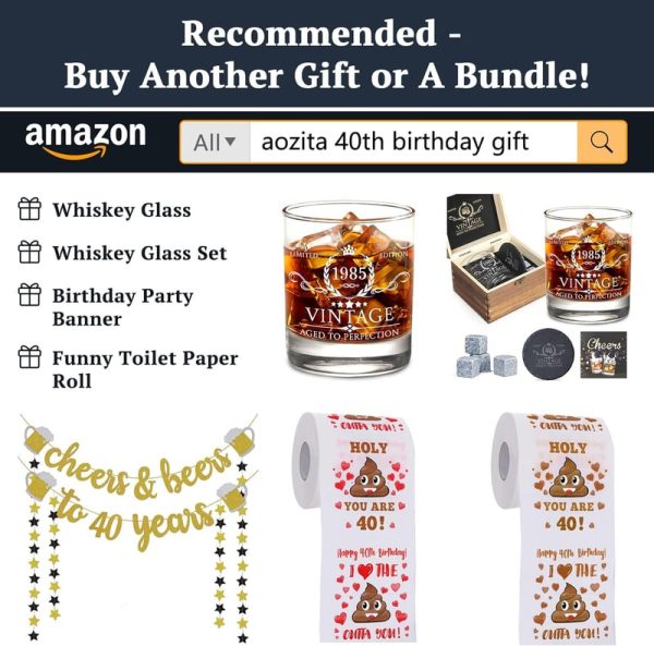 Best 40th Birthday Whiskey Glass For Men - Vintage Gift Idea - Image 3