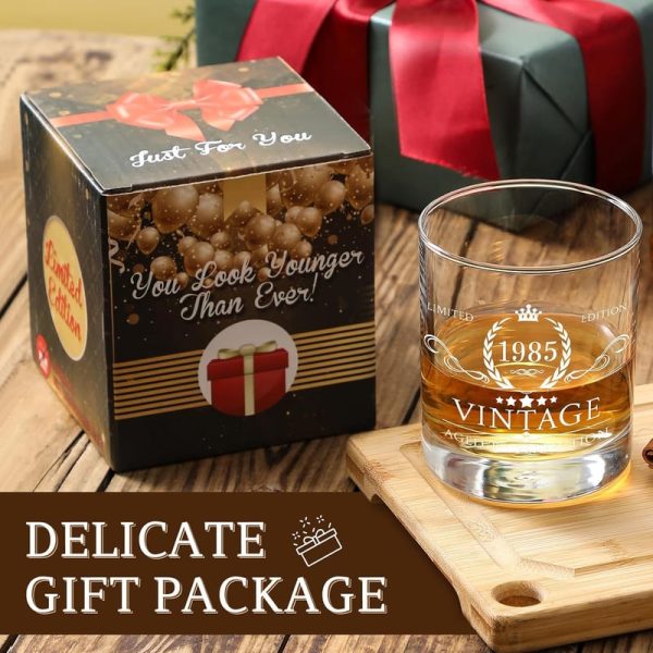 Best 40th Birthday Whiskey Glass For Men - Vintage Gift Idea - Image 4