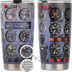 Best Pilot Gifts: 20 Oz Tumbler & Keychain For Aviation Enthusiasts