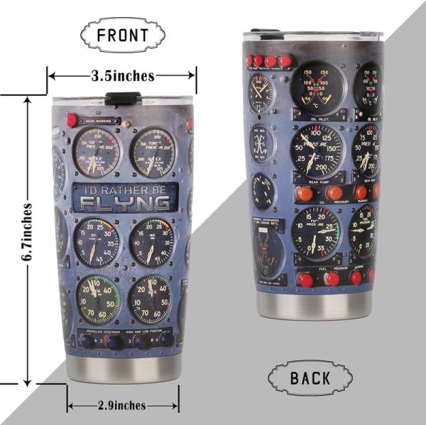 Best Pilot Gifts: 20 Oz Tumbler & Keychain For Aviation Enthusiasts - Image 2