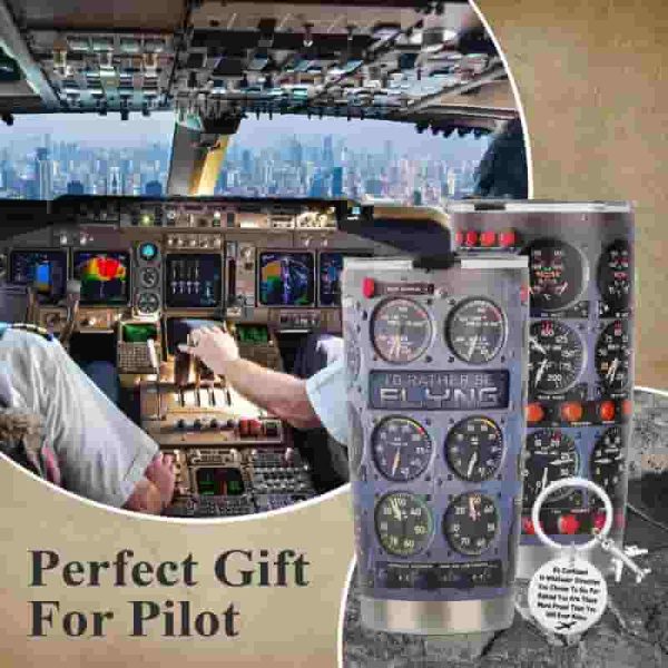Best Pilot Gifts: 20 Oz Tumbler & Keychain For Aviation Enthusiasts - Image 4