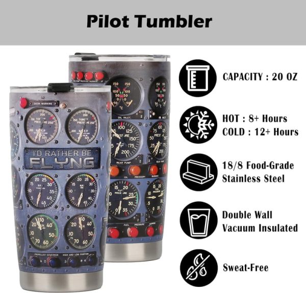 Best Pilot Gifts: 20 Oz Tumbler & Keychain For Aviation Enthusiasts - Image 6