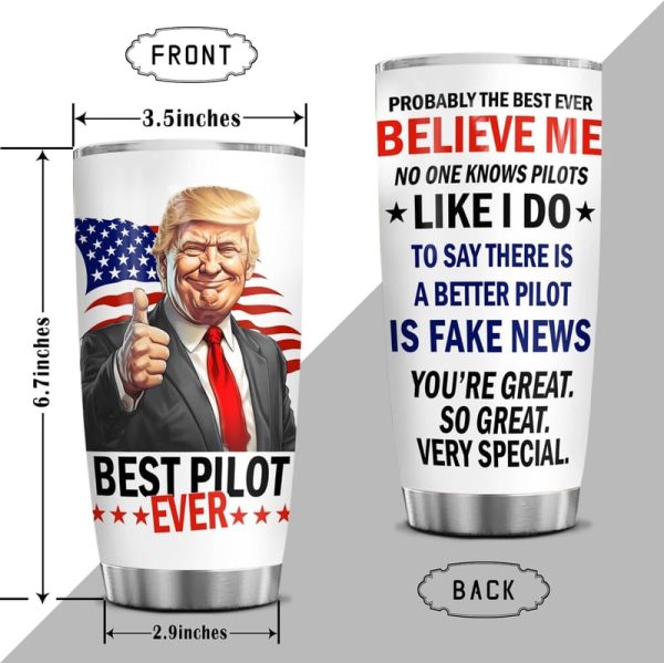 20 Oz Pilot Tumbler - Best Aviation Gift For Men - Image 2