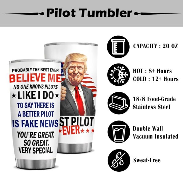 20 Oz Pilot Tumbler - Best Aviation Gift For Men - Image 5
