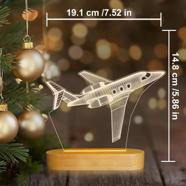 Best 3d Airplane Night Light For Boys - Usb Powered - Image 2