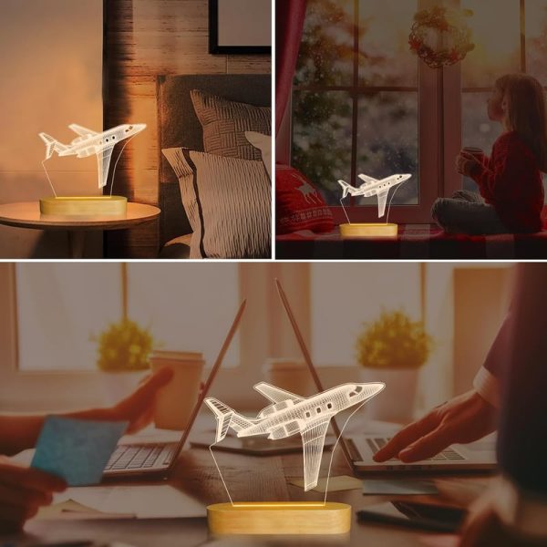Best 3d Airplane Night Light For Boys - Usb Powered - Image 3