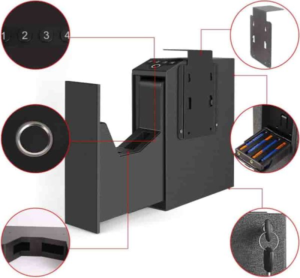 Best Biometric Handgun Safe With Auto Sliding Door For Desk & Nightstand - Image 6