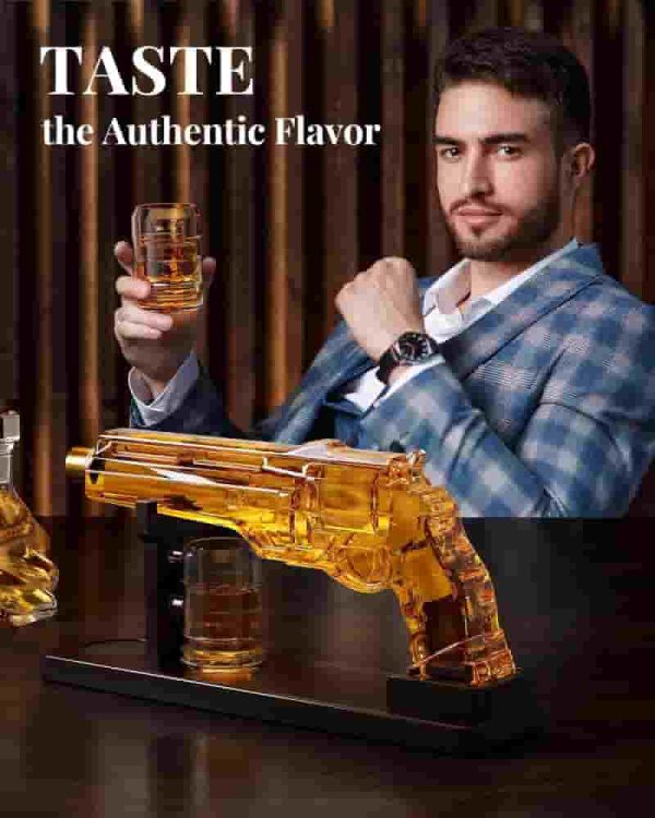 Unique Gun Whiskey Decanter Set - Perfect Gift For Men - Image 6