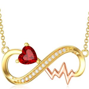 14k Gold Infinity Heart Necklace - Best Gifts For Her