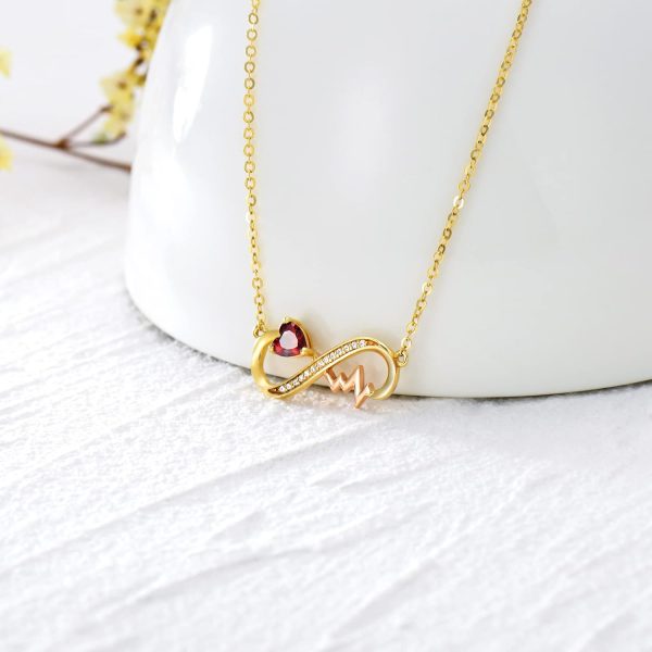 14k Gold Infinity Heart Necklace - Best Gifts For Her - Image 3