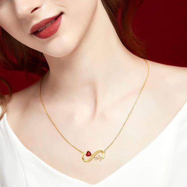 14k Gold Infinity Heart Necklace - Best Gifts For Her - Image 5