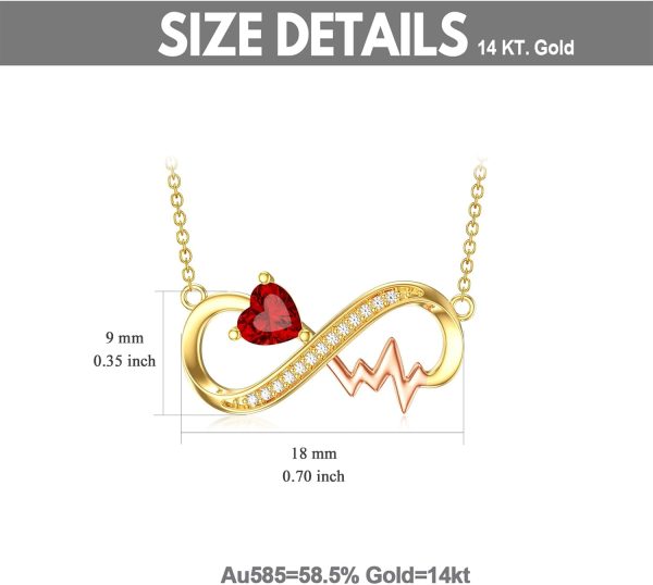 14k Gold Infinity Heart Necklace - Best Gifts For Her - Image 6
