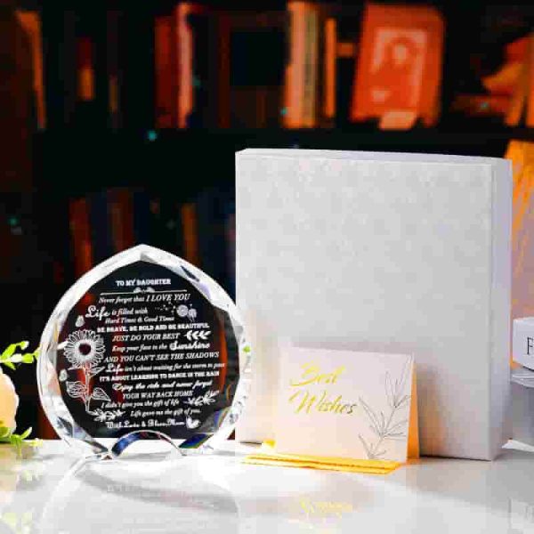 Crystal Heart Gifts For Daughter From Mom - Personalized Keepsake - Image 3