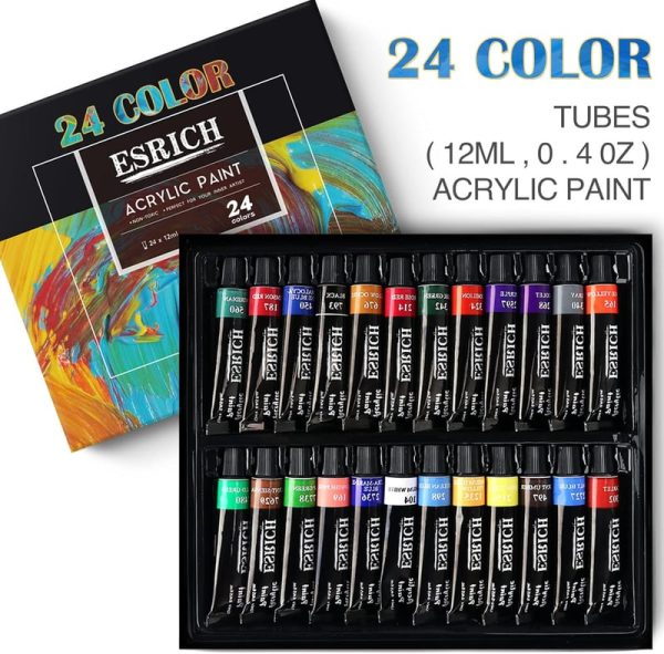 Esrich Acrylic Paint Set - 42-piece Art Kit For Beginners & Artists - Image 5