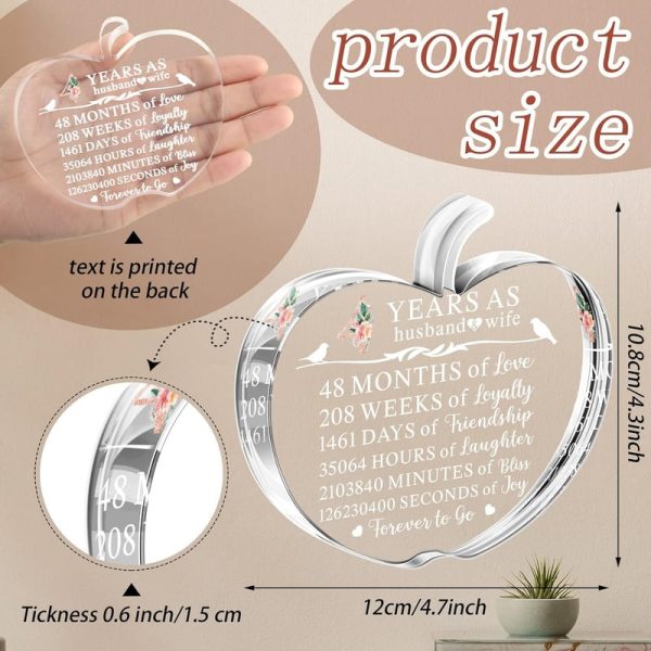 Best 4th Wedding Anniversary Gift For Couples - Elegant Keepsake - Image 2
