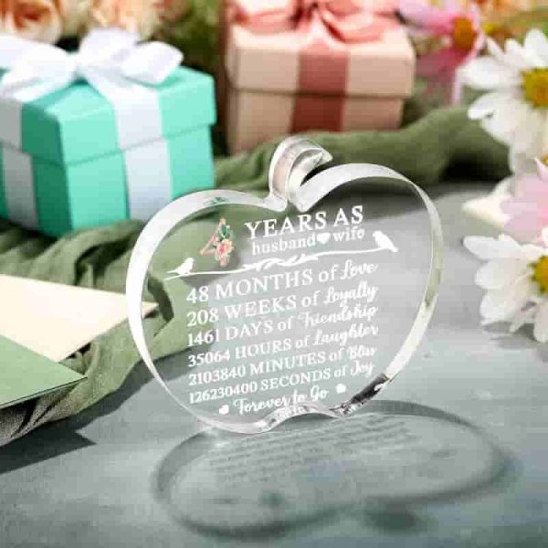 Best 4th Wedding Anniversary Gift For Couples - Elegant Keepsake - Image 3