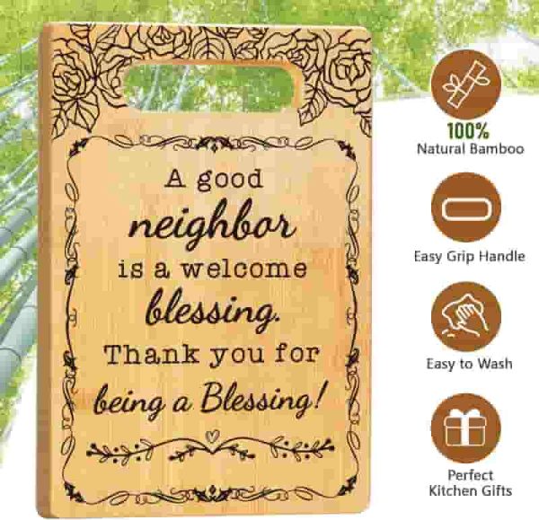 Best Neighbor Thank You Cutting Board Gift Set - Image 4
