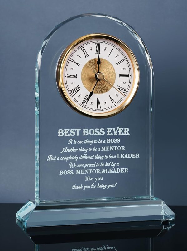 Elegant Glass Clock - Best Boss Gifts For Men & Women