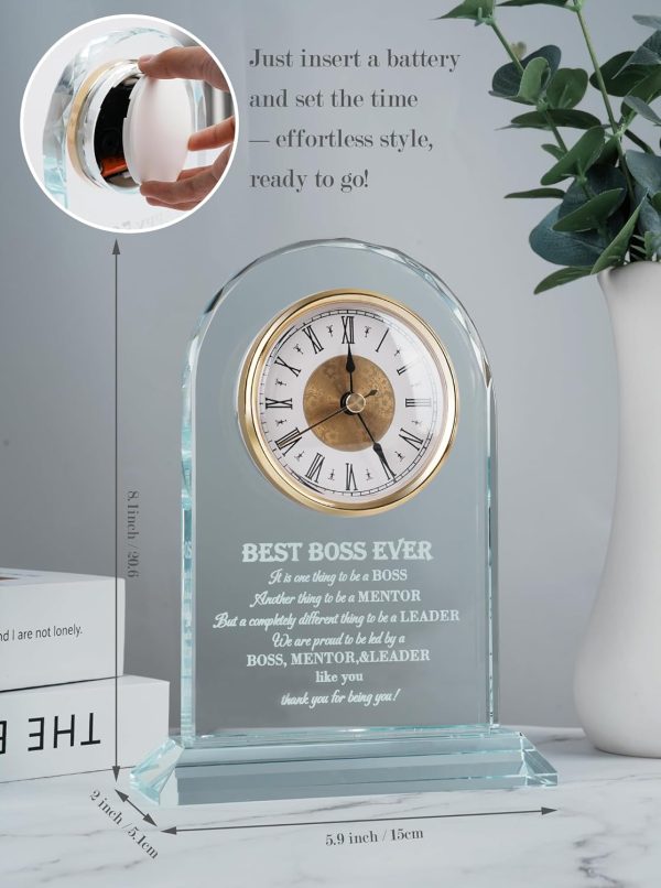 Elegant Glass Clock - Best Boss Gifts For Men & Women - Image 2