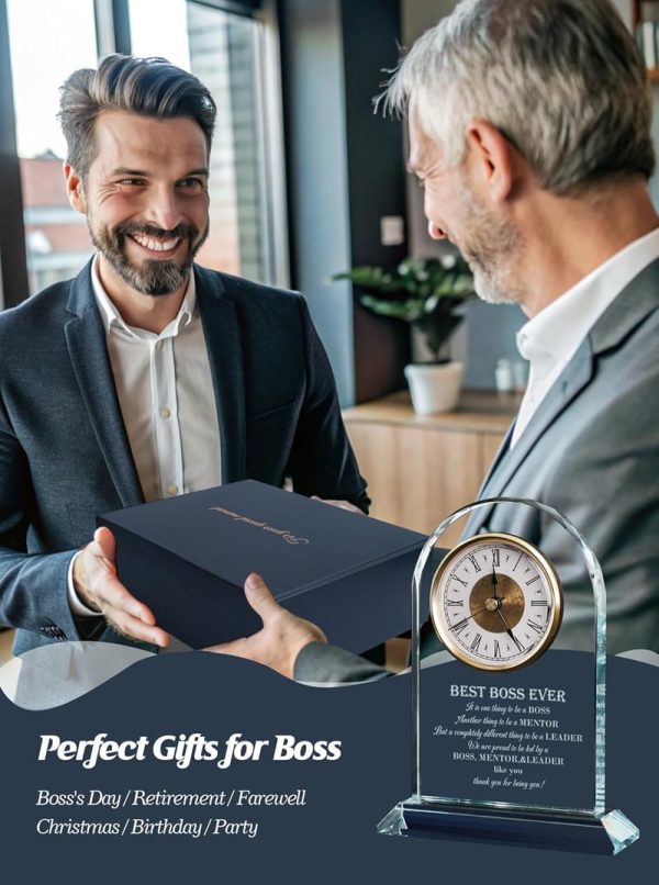 Elegant Glass Clock - Best Boss Gifts For Men & Women - Image 4