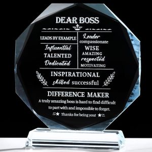 Best Crystal Plaque Boss Gifts For Retirement & Appreciation