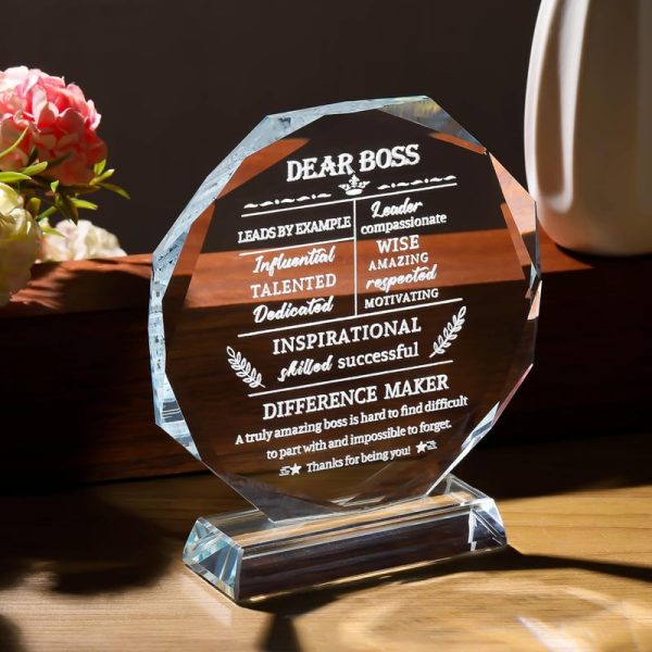 Best Crystal Plaque Boss Gifts For Retirement & Appreciation - Image 3