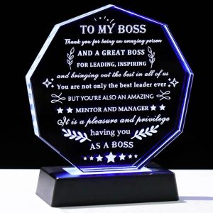 Crystal Led Boss Appreciation Gift - Ideal For Men & Women