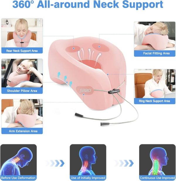 Best Memory Foam Travel Neck Pillow Set With Eye Mask - Image 3