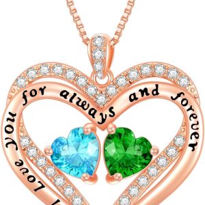 Rose Gold Birthstone Necklace - Perfect Gift For Her