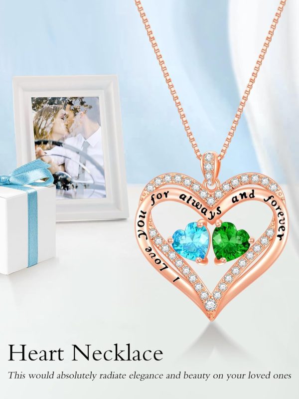 Rose Gold Birthstone Necklace - Perfect Gift For Her - Image 2